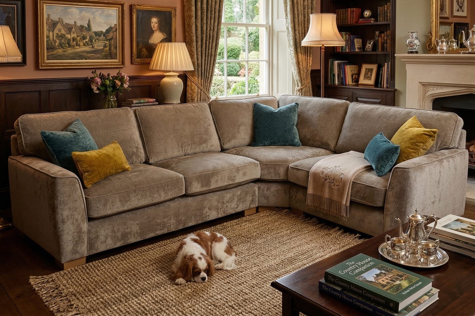 Cagliari Left-Hand Facing Corner Sofa in Aprodite Dove