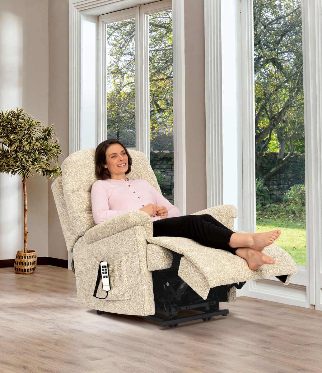 Beaumont Small Riser Recliner - Dual Motor with Lumbar Support & Powered Headrest